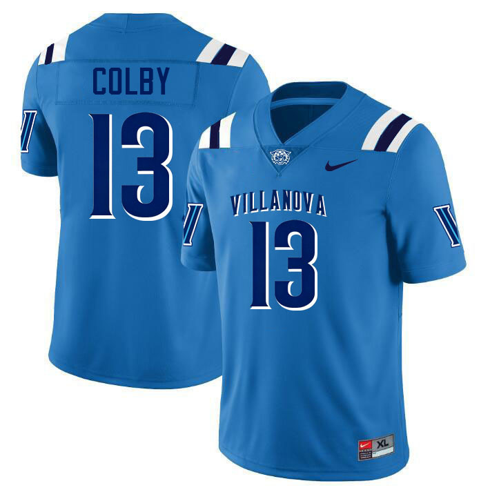 Villanova Wildcats #13 Chris Colby College Football Jerseys,Uniforms-Light Blue